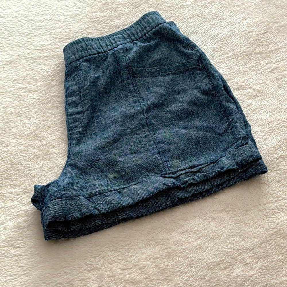 Old Navy Linen Blend Blue Shorts - Size S